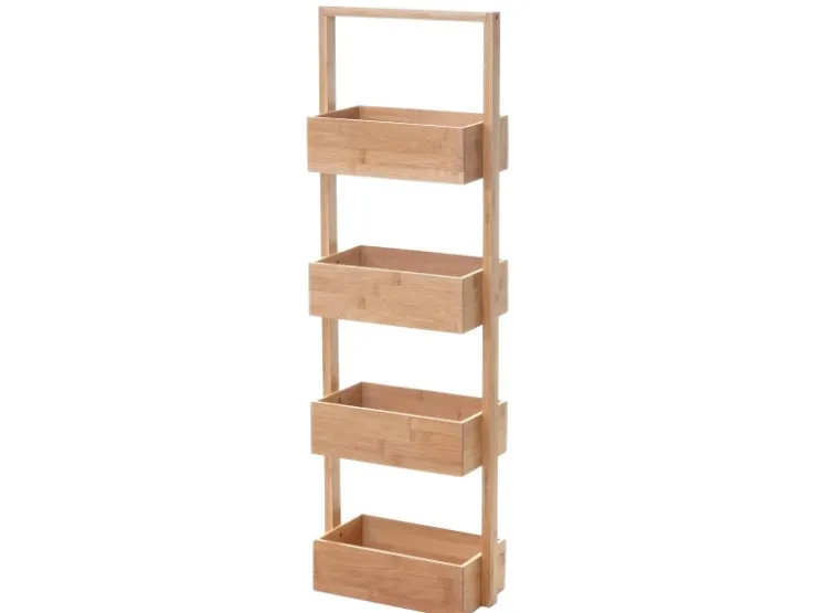 MCW Regal B78 4 Körbe Bambus* Holzregale