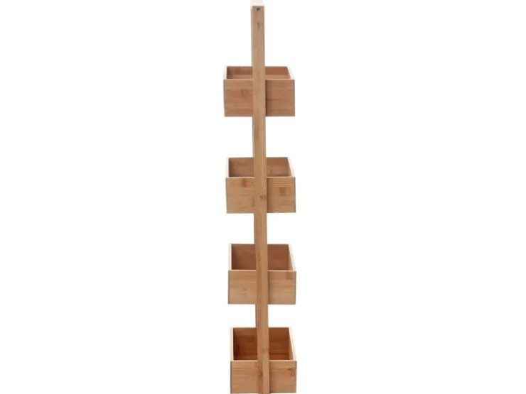 MCW Regal B78 4 Körbe Bambus* Holzregale