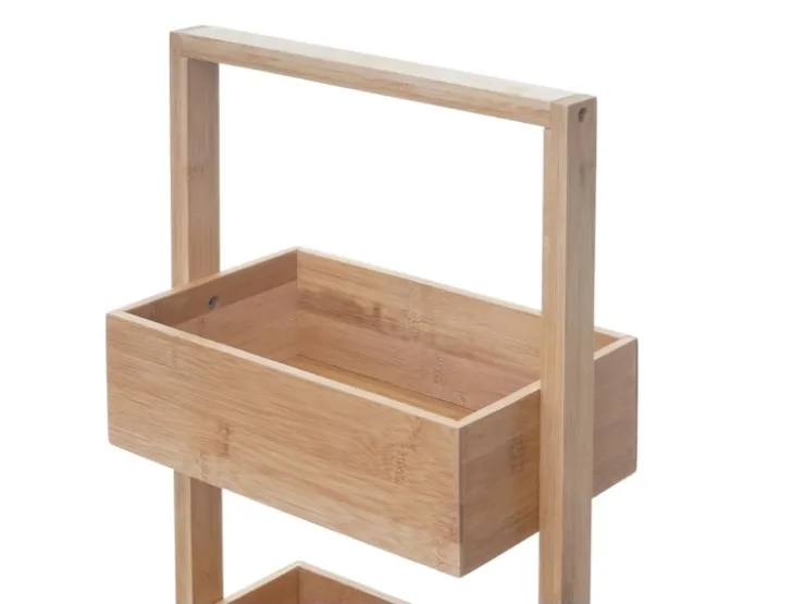 MCW Regal B78 4 Körbe Bambus* Holzregale