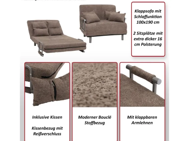 MCW Schlafsessel K29 Stoff Boucle 500g/m²* Sofas