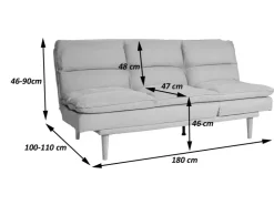 MCW Schlafsofa M79 Stoff/Textil