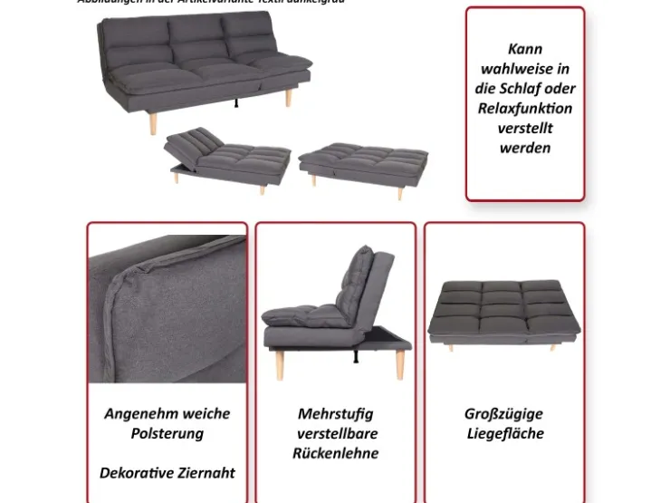 MCW Schlafsofa M79 Stoff/Textil Creme* Sofas
