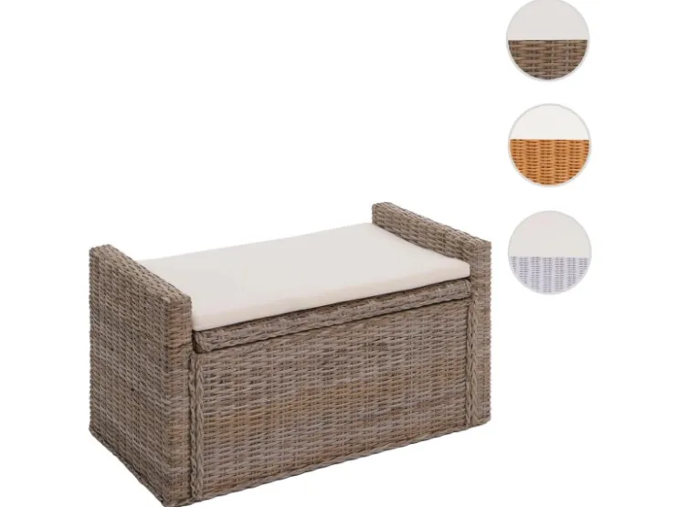 MCW Sitzbank Genua Rattan Staufach