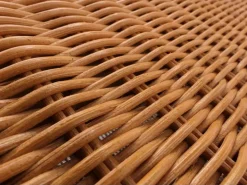 MCW Sitzbank Genua Rattan Staufach Honigfarben* Kissen