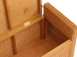 MCW Sitzbank Genua Rattan Staufach Honigfarben* Kissen