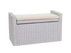 MCW Sitzbank Genua Rattan Staufach