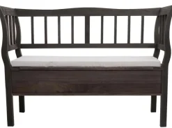 MCW Sitzbank H207 Staufach Shabby-Look Grau-Braun Shabby