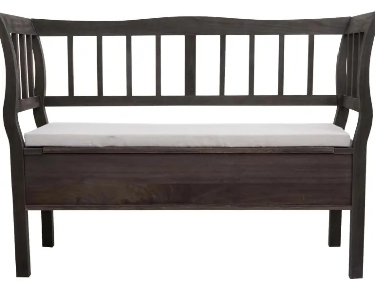 MCW Sitzbank H207 Staufach Shabby-Look Grau-Braun Shabby