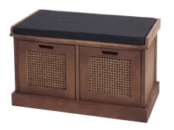 MCW Sitzbank J49 Aufbewahrungsboxen 47x75x40cm Polster Schwarz* Sitzbänke