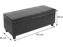 MCW Sitzbank mit Aufbewahrung Arezzo LEDER 112x45x45cm* Aufbewahrung