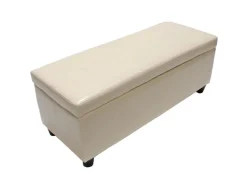 MCW Sitzbank mit Aufbewahrung Arezzo LEDER 114x38x45cm* Garderoben|Aufbewahrung
