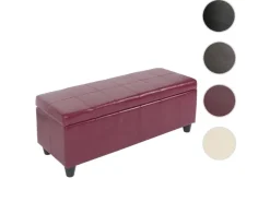MCW Sitzbank mit Aufbewahrung Arezzo LEDER 112x45x45cm