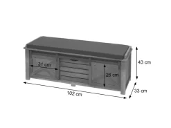 MCW Sitzbank mit Staufächern H53 Braun* Kissenbezüge|Sitzbänke