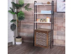 MCW Standregal K82 Marmor-Optik Weiß