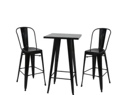 MCW Stehtisch-Set A73 Metall 3-teilig