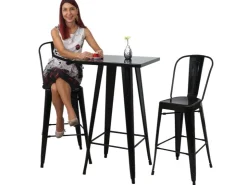 MCW Stehtisch-Set A73 Metall 3-teilig