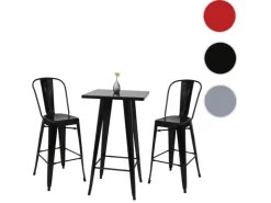 MCW Stehtisch-Set A73 Metall 3-teilig
