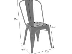 MCW Stuhl A73 Metall 4er-Set