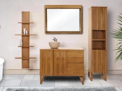 MCW Teak-Wandregal M72 151x56x15cm* Schweberegale|Weitere Regale