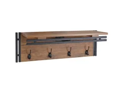 MCW Wandgarderobe A27 4 Haken 3D-Struktur Wild-Optik* Garderoben