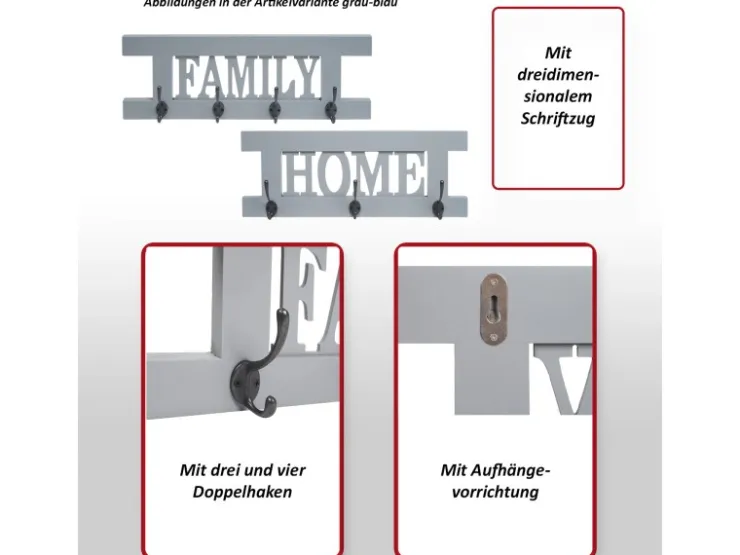 MCW Wandgarderobe C60 Shabby 2-teilig Shabby* Garderoben