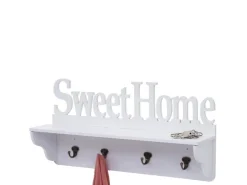 MCW Wandgarderobe D41 Sweet Home 4 Haken Weiß* Garderoben