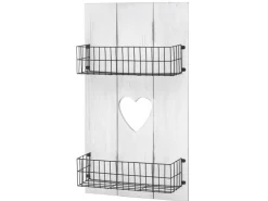 MCW Wandregal D42 Massivholz 70x40x10cm Weiß Shabby* Schweberegale