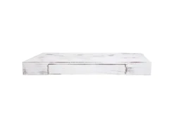 MCW Wandregal H37 Schublade 8x80x25cm Weiß Shabby