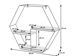 MCW Wandregal K76 43x49x11cm* Schweberegale