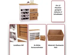 MCW Weinregal B96 mit Schubladen