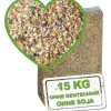 MeineHennen KÖRNER VITAL 15 Kg PREMIUM Hühnerfutter Wachtelfutter mit Muschelschalen Alleinfuttermittel