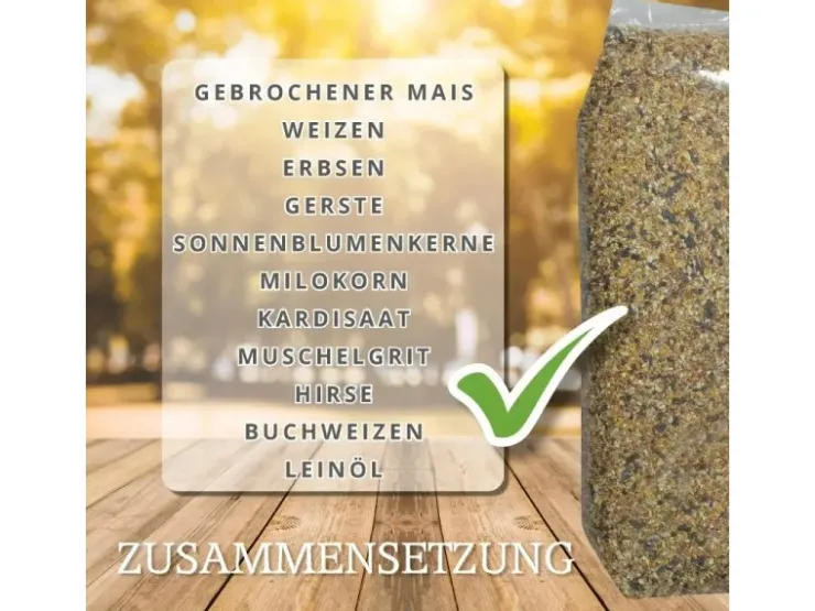 MeineHennen KÖRNER VITAL EXZELLENT 30 Kg PREMIUM Hühnerfutter Wachtelfutter mit Muschelschalen Buchweizen und Hirse* Kleintierbedarf