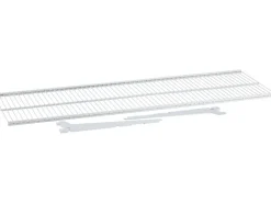 Metall-Drahtboden-Set 25,5 cm x 80,5 cm Weiß-Alu* Metallregale|Regal Weiß