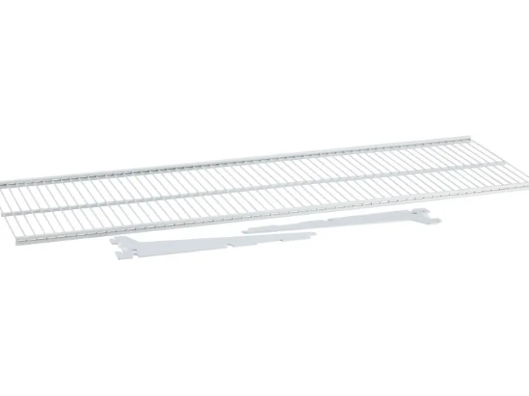 Metall-Drahtboden-Set 25,5 cm x 80,5 cm Weiß-Alu* Metallregale|Regal Weiß