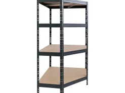 AR Shelving Metall-Eck-Schwerlast-Steckregal Rivet Anthrazit 180 cm x 90 cm x 45 cm x 65 cm* Eckregale|Holzregale