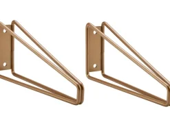 Metall-Konsole Prisma 10 cm x 21,6 cm Matt-Gold* Metallregale