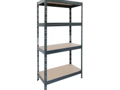AR Shelving Metall-Schwerlast-Steckregal Rivet Anthrazit 180 cm x 90 cm x 45 cm 4 Böden