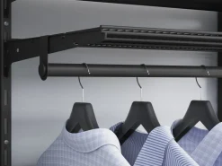 Metall-Wandschiene 2-reihig 200 cm Schwarz* Wandregale|Kellerregale