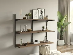Metall-Wandschiene 1-reihig 100 cm Schwarz