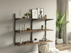 Metall-Wandschiene 2-reihig 100 cm Schwarz