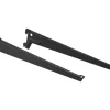 Metall-Winkelträger-Set 1-reihig 38 cm Schwarz