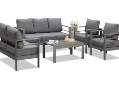 MeXo Gartenmöbel Set aus Aluminium Loungeset für 7 Personen