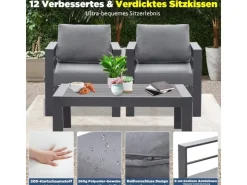 MeXo Gartensessel Outdoor 2 Sitzer Loungesessel Wetterfest