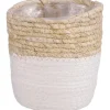 Mica Decorations Korb Rachel Rund Ø 14 cm x 14 cm Weiß* Vasen