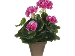 Mica Decorations Kunstpflanze Geranie im Blumentopf Stan Ø 20 x 34 cm