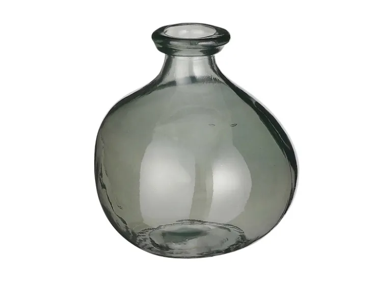 MICA Decorations Pinto Vase Petrol H 18 cm x Ø 16 cm