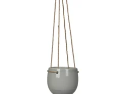 Mica Decorations Topf Hängend Resa Rund Hellgrau 11,5 Ø 13,5 cm