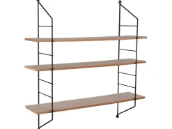 Mirrors & More Metall-Wandregal Ella mit Holz 60 cm x 62 cm x 14,5 cm* Schweberegale
