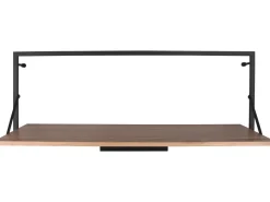 Mirrors & More Metall-Wandregal Becky mit LED-Stripe 10,5 W 30 x 90 x 30 cm