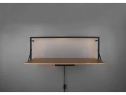 Mirrors & More Metall-Wandregal Becky mit LED-Stripe 10,5 W 30 x 90 x 30 cm